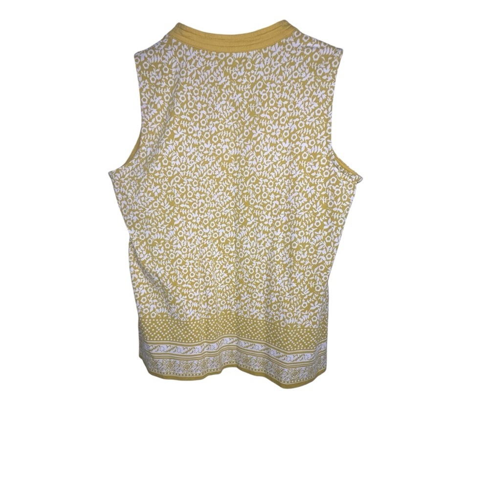 Charter Club Women's Yellow Floral Sleeveless Top Size M - Picture 2 of 6